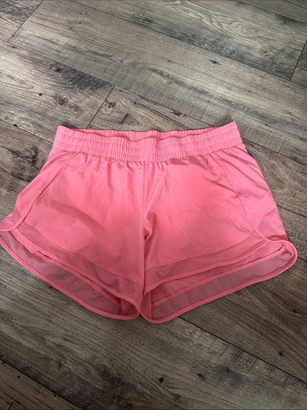 Athleta mesh racer run shorts M